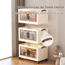 kit 12 Caixas Organizadora Premium – Dobrável, Empilhável e com Rodinhas