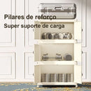 kit 12 Caixas Organizadora Premium – Dobrável, Empilhável e com Rodinhas